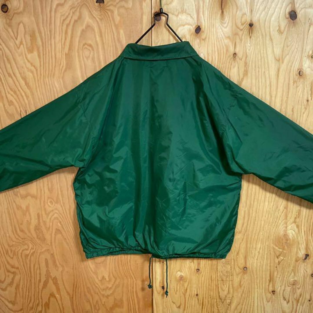 グリーン コーチ ナイロン ジャケット USA古着 90s アウター メンズ 緑 メンズのジャケット/アウター(ナイロンジャケット)の商品写真