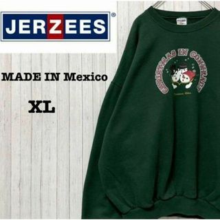 ジャージーズ　メキシコ製　トレーナー　スウェット　グリーン　ビッグサイズ　XL(スウェット)