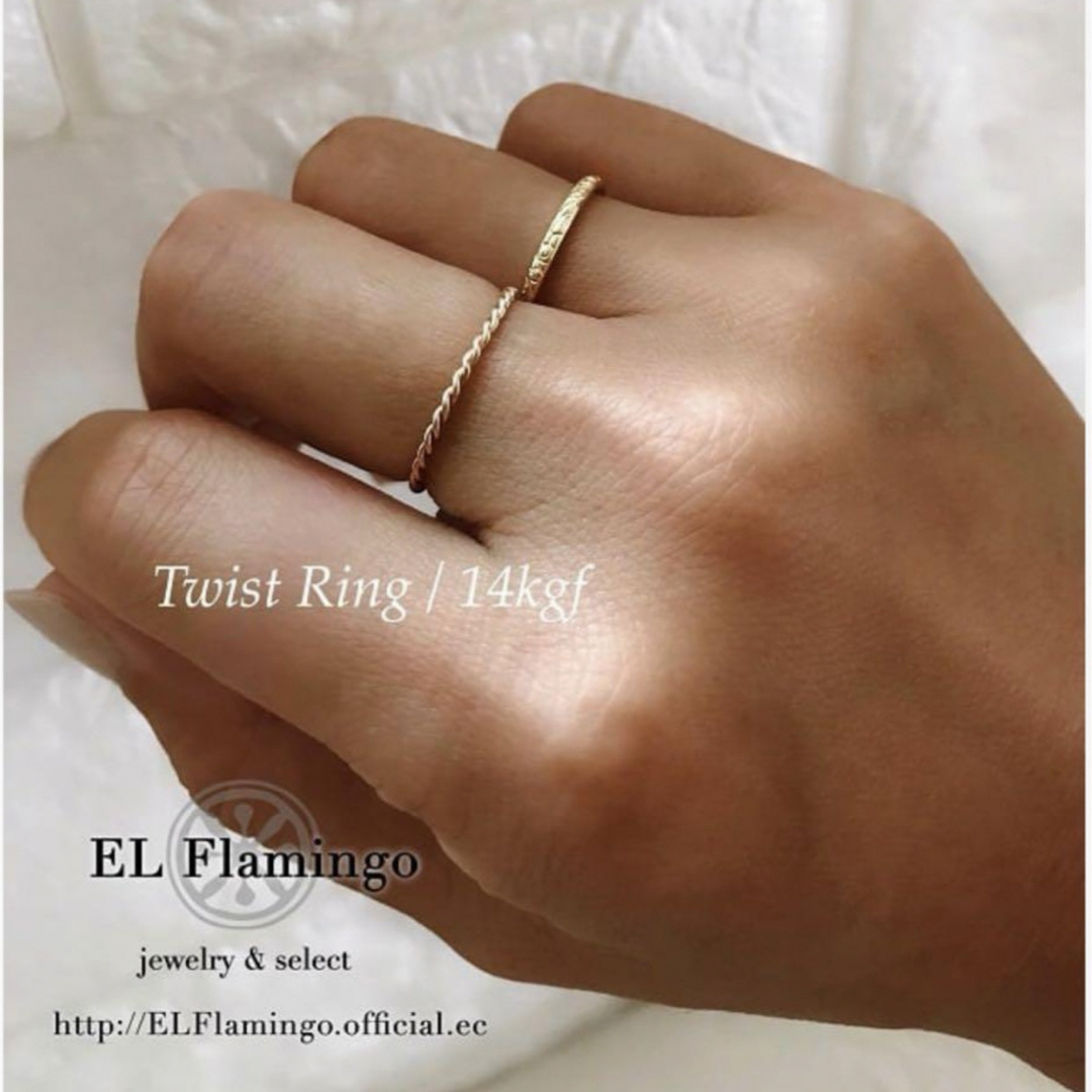 ALEXIA STAM(アリシアスタン)のEL FLAMINGO リング　twist ring 指輪 14KGF レディースのアクセサリー(リング(指輪))の商品写真