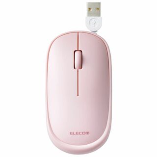 【色: ピンク】エレコム 有線 マウス Slint 静音 薄型モバイル 3ボタン(PC周辺機器)