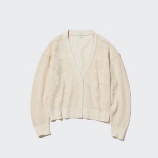 ユニクロ(UNIQLO)のユニクロ メッシュショートカーディガン L(カーディガン)