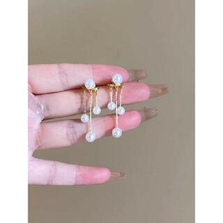 【高級】淡水真珠　2wayピアスk18