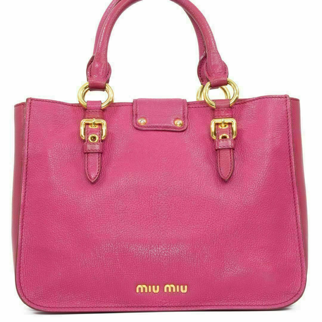 miumiu(ミュウミュウ)の【全額返金保証・送料無料】ミュウミュウの2wayハンドバッグ・正規品・美品・マド レディースのバッグ(ショルダーバッグ)の商品写真