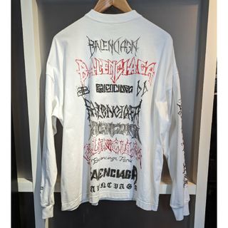 バレンシアガ(Balenciaga)のバレンシアガ DIY METAL ロンT 長袖 Tシャツ カットソー ホワイト(Tシャツ/カットソー(七分/長袖))