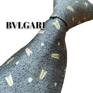 ブルガリ(BVLGARI)の★BVLGARI★　ブルガリ　グレー系　総柄　イタリア製(ネクタイ)