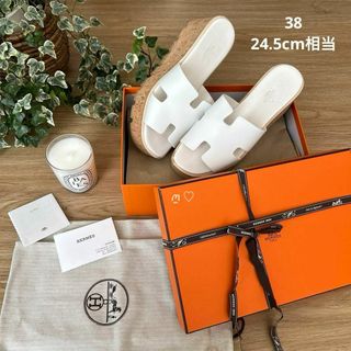 Hermes - HERMES　エルメス　エズ　ウェッジソールサンダル　38　24.5cm　コルク