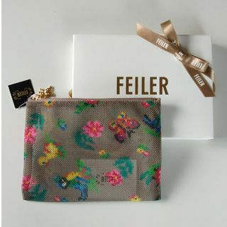 FEILER - フェイラー　ハイジ　ベージュ　メッシュポーチ