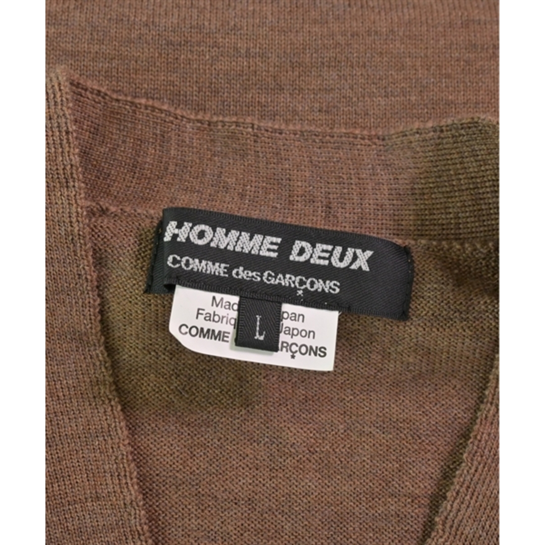 COMME des GARCONS HOMME DEUX(コムデギャルソンオムドゥ)のCOMME des GARCONS HOMME DEUX カーディガン L 茶 【古着】【中古】 メンズのトップス(カーディガン)の商品写真