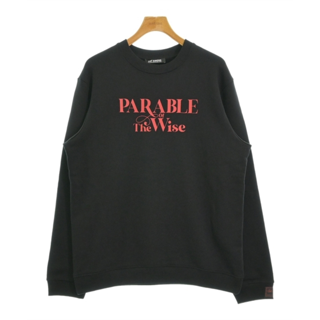 RAF SIMONS - RAF SIMONS ラフシモンズ スウェット M 黒 【古着 RAF SIMONS - RAF SIMONS ラフシモンズ スウェット M 黒 【古着