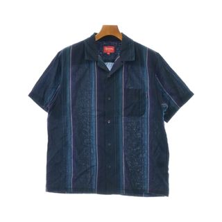 シュプリーム(Supreme)のSupreme シュプリーム カジュアルシャツ M 紺x赤x白(ストライプ) 【古着】【中古】(シャツ)