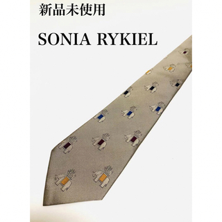 ソニアリキエル(SONIA RYKIEL)の【新品未使用】ネクタイ　SONIA RYKIEL  シルク100%  象柄(ネクタイ)
