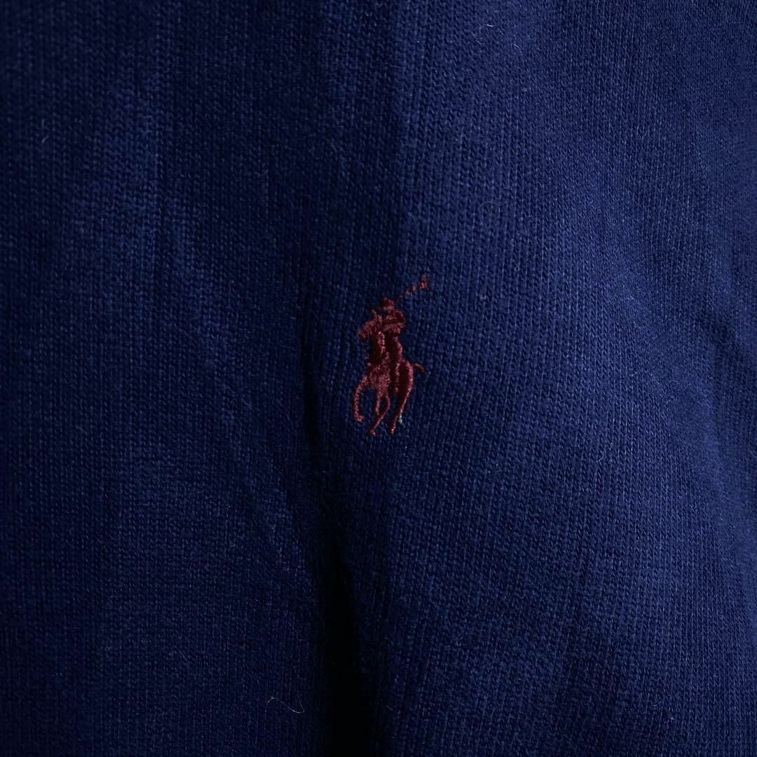 POLO RALPH LAUREN(ポロラルフローレン)のポロラルフローレン メンズ ハーフジップ スウェット ロゴ 2XL ネイビー古着 メンズのトップス(スウェット)の商品写真