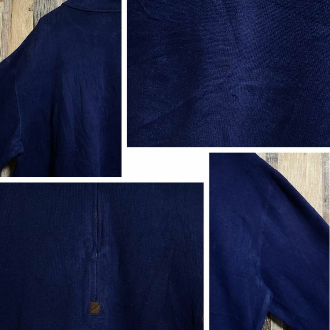 POLO RALPH LAUREN(ポロラルフローレン)のポロラルフローレン メンズ ハーフジップ スウェット ロゴ 2XL ネイビー古着 メンズのトップス(スウェット)の商品写真