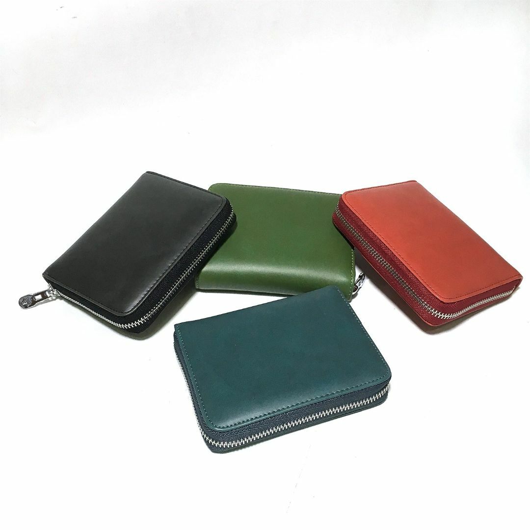 色:レッドInones Leather 革 財布 クレジットカードケース 大 メンズのバッグ(その他)の商品写真