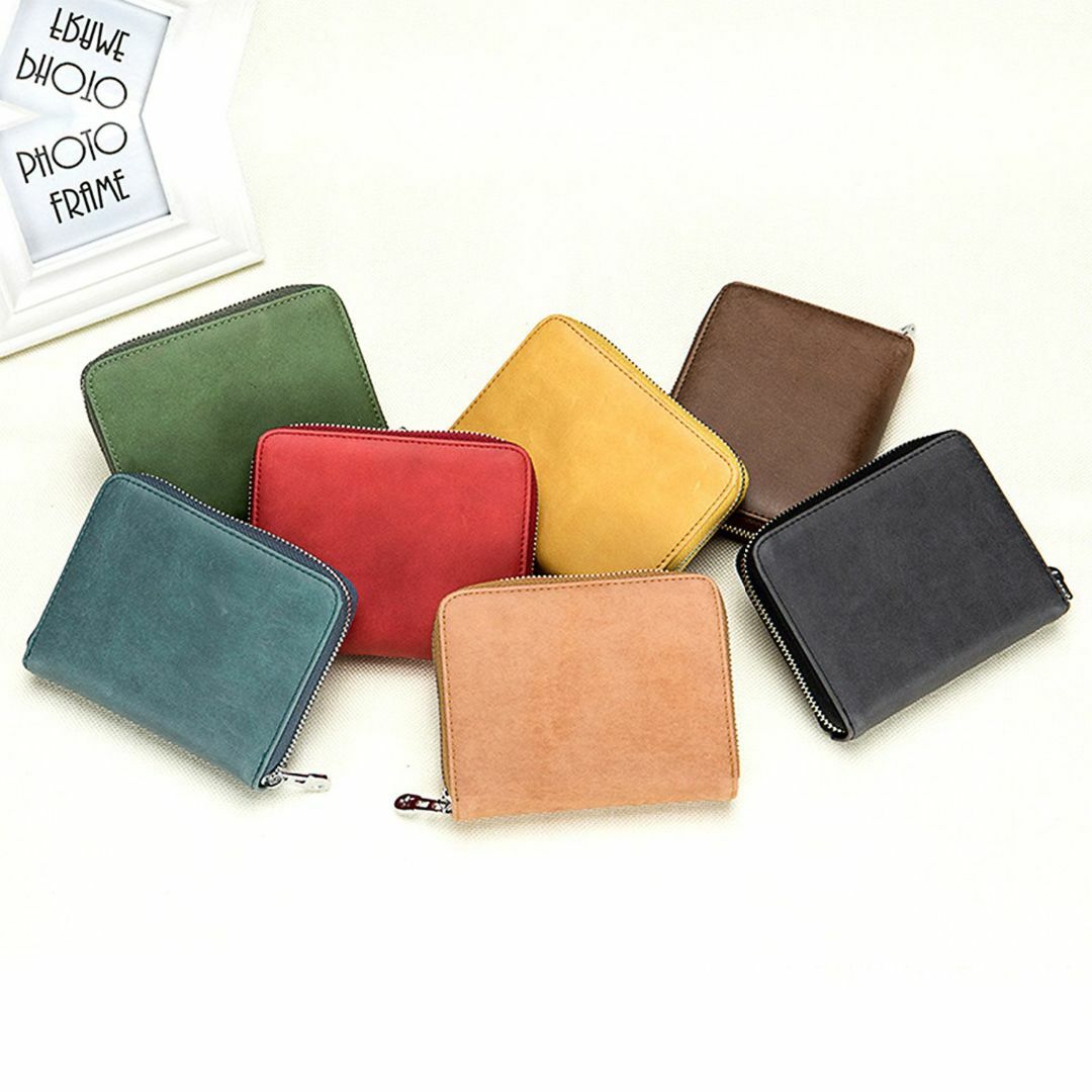 色:レッドInones Leather 革 財布 クレジットカードケース 大 メンズのバッグ(その他)の商品写真