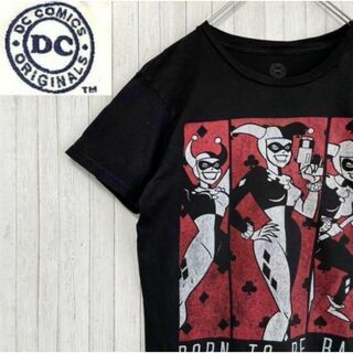 DC COMICS ORIGINALS Tシャツ　ビッグプリント　黒　半袖　M(Tシャツ/カットソー(半袖/袖なし))