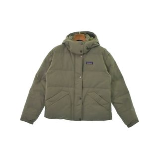 パタゴニア(patagonia)のpatagonia パタゴニア ダウンジャケット/ダウンベスト S カーキ 【古着】【中古】(ダウンジャケット)