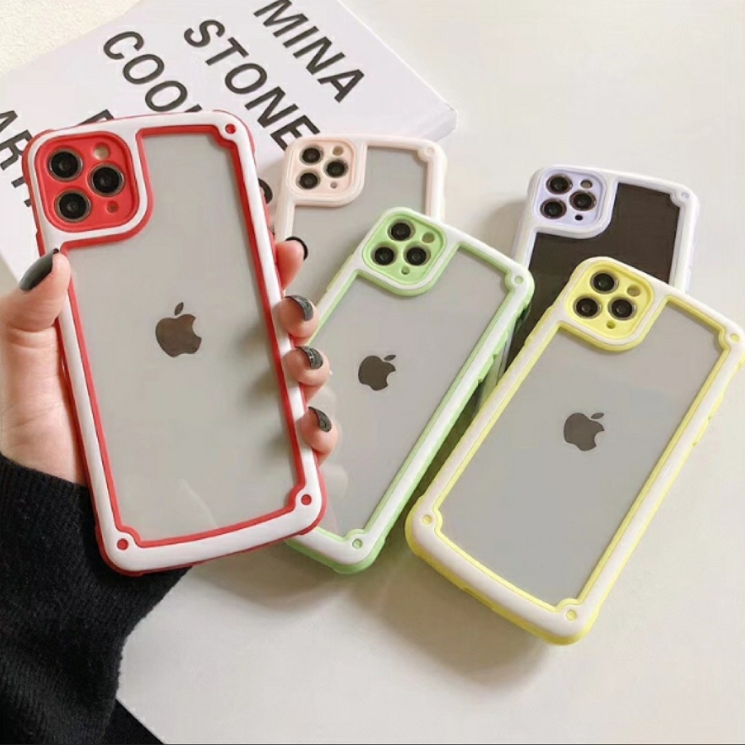 iPhoneケース iPhone13 シンプル フレーム イエロー スマホ/家電/カメラのスマホアクセサリー(iPhoneケース)の商品写真