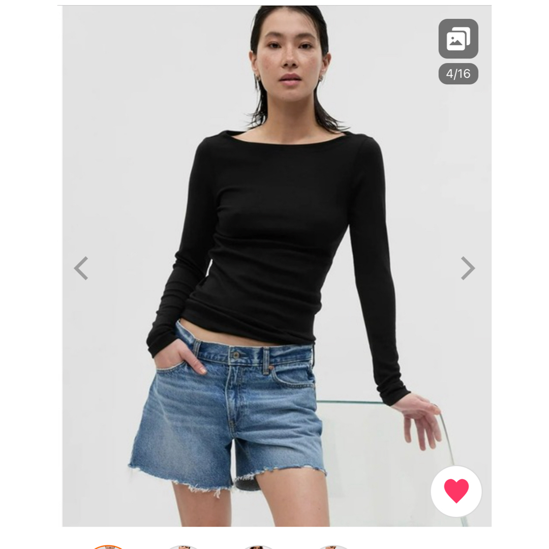 GAP(ギャップ)の(W)モダン ボートネックTシャツ レディースのトップス(カットソー(長袖/七分))の商品写真