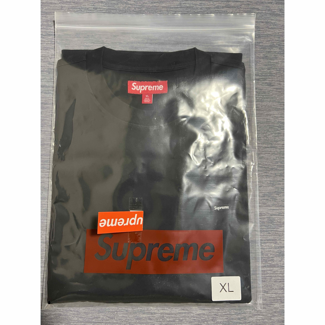 Supreme(シュプリーム)のSUPREME Small Box Tee ブラック XL ステッカー付 メンズのトップス(Tシャツ/カットソー(半袖/袖なし))の商品写真