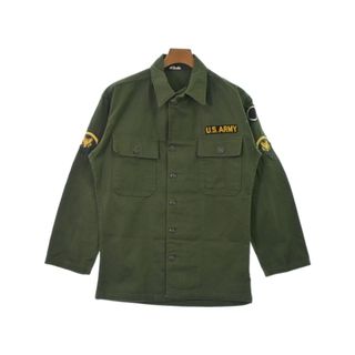 ミリタリー(MILITARY)のMILITARY ミリタリー カジュアルシャツ M 緑 【古着】【中古】(シャツ)