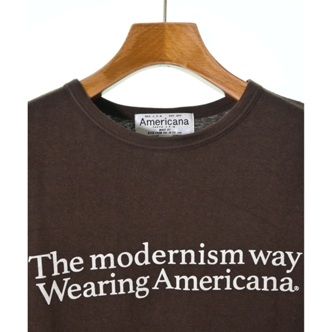 AMERICANA(アメリカーナ)のAmericana アメリカーナ Tシャツ・カットソー F 茶 【古着】【中古】 レディースのトップス(カットソー(半袖/袖なし))の商品写真