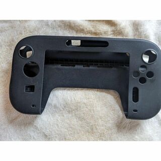 黒　Wii U ゲームパッド用シリコンカバー 耐衝撃　シリコン保護ケースカバー(その他)