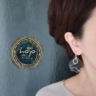 大ぶり クリア 花びら シルバーEarring  Pierce(ピアス)