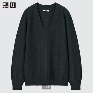 UNIQLO - UNIQLO U Vネックリブセーター