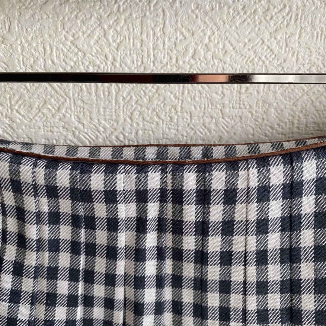 miniyu   ギンガムチェック　スカート 日本製 レディースのスカート(ひざ丈スカート)の商品写真
