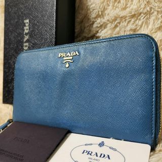 プラダ(PRADA)のPRADA プラダ サフィアーノレザー ラウンドファスナー 長財布 財布(財布)