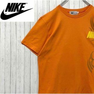 NIKE ナイキ Tシャツ　USA製　オレンジ　プリントロゴ　半袖　S(Tシャツ/カットソー(半袖/袖なし))