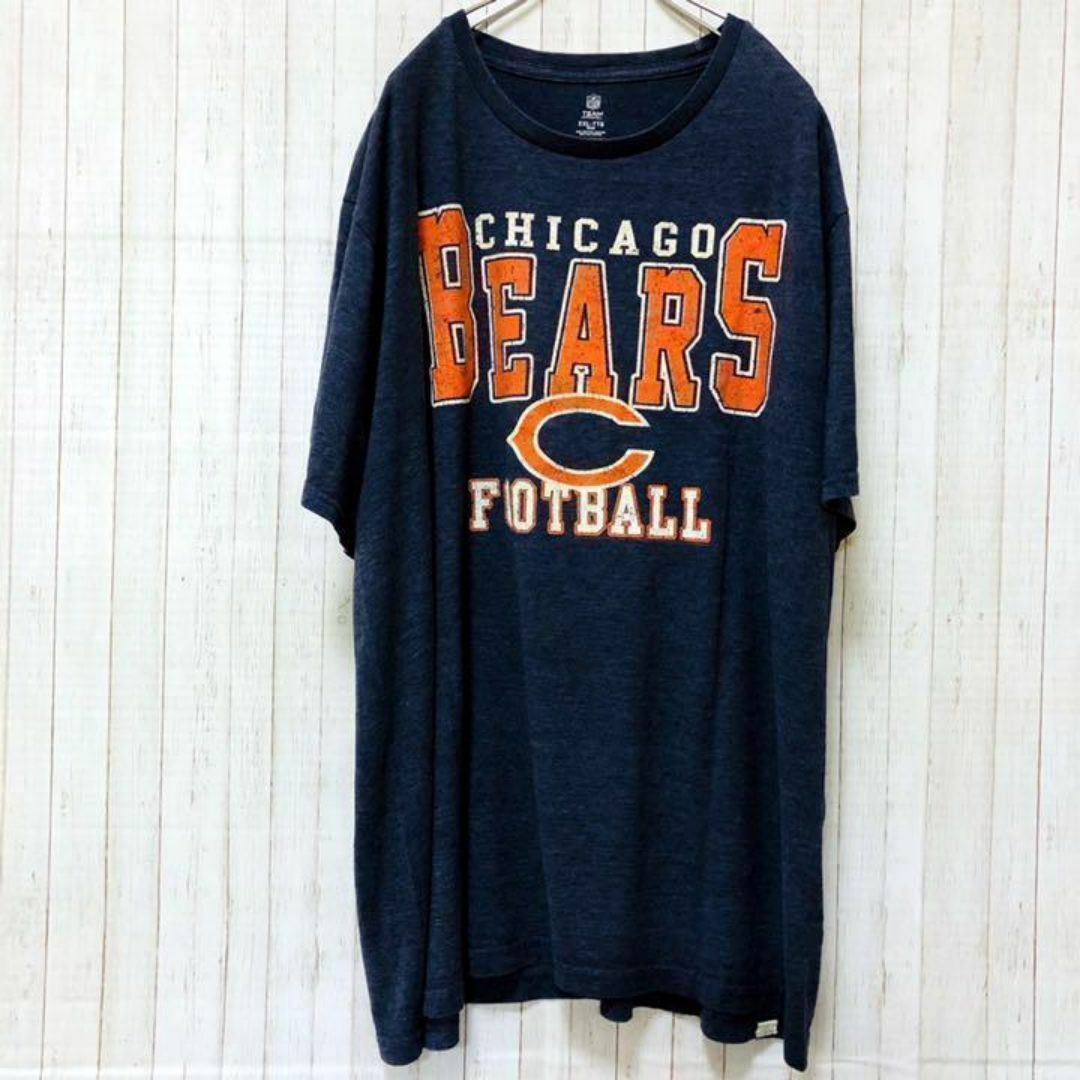 NFL Tシャツ　シカゴベアーズ　ビックサイズ　ネイビー　ビックプリント　2XL メンズのトップス(Tシャツ/カットソー(半袖/袖なし))の商品写真