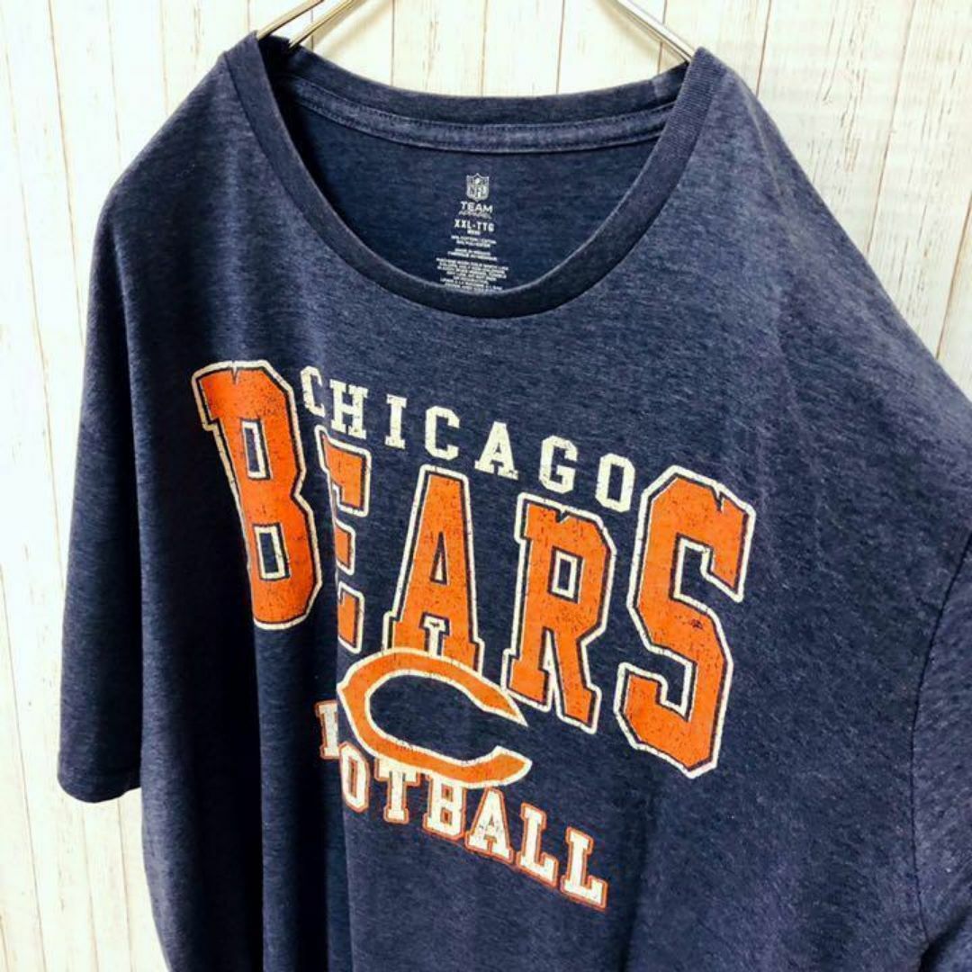 NFL Tシャツ　シカゴベアーズ　ビックサイズ　ネイビー　ビックプリント　2XL メンズのトップス(Tシャツ/カットソー(半袖/袖なし))の商品写真