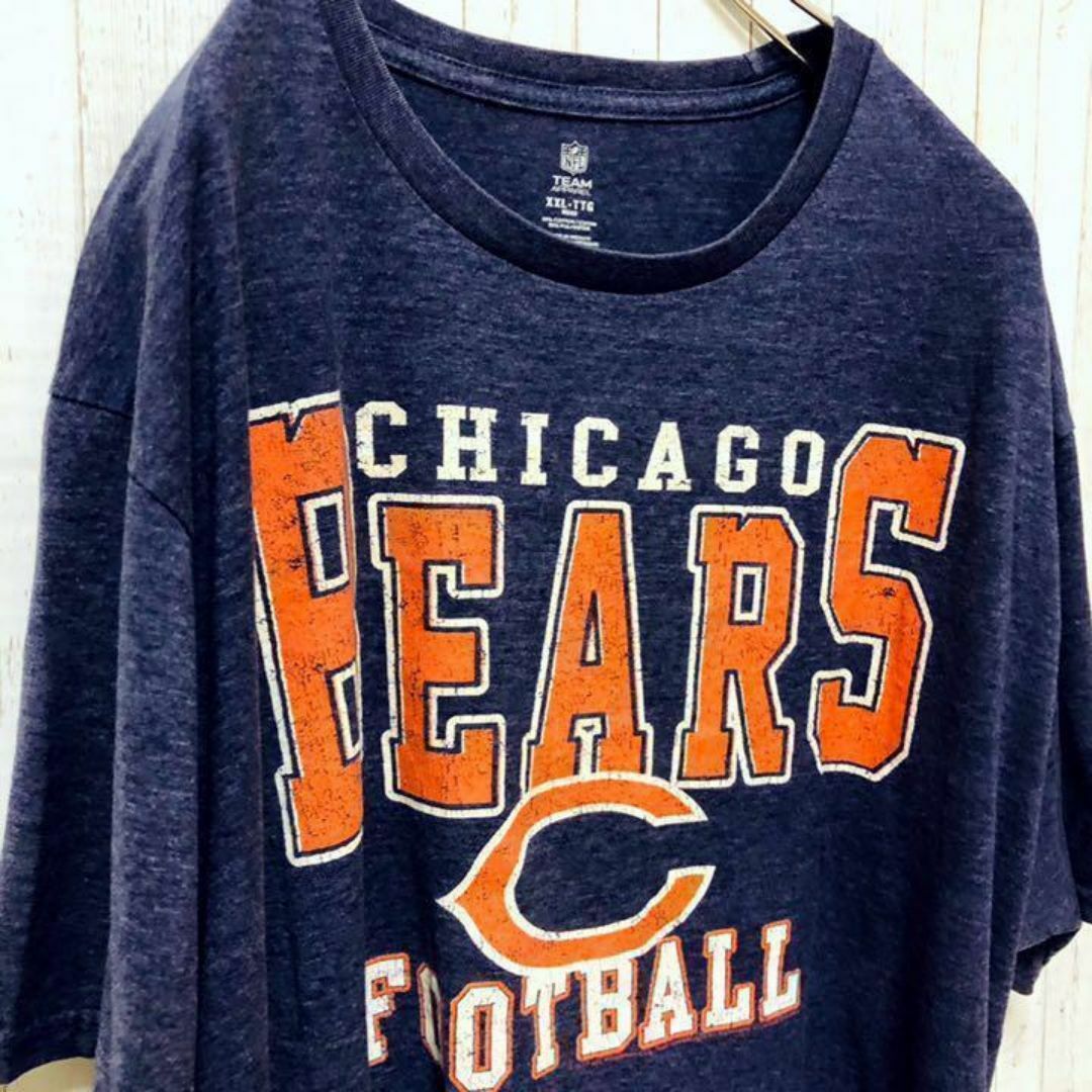 NFL Tシャツ　シカゴベアーズ　ビックサイズ　ネイビー　ビックプリント　2XL メンズのトップス(Tシャツ/カットソー(半袖/袖なし))の商品写真