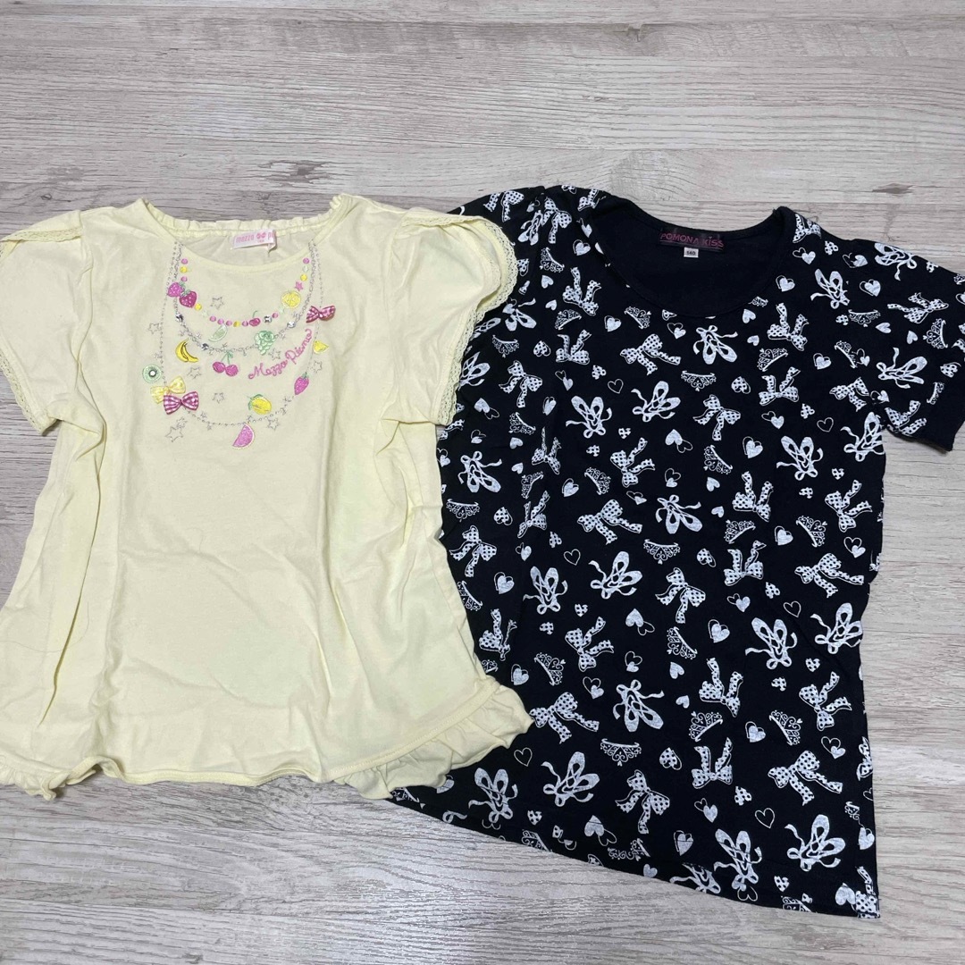 mezzo piano(メゾピアノ)の140 2枚セット キッズ/ベビー/マタニティのキッズ服女の子用(90cm~)(Tシャツ/カットソー)の商品写真