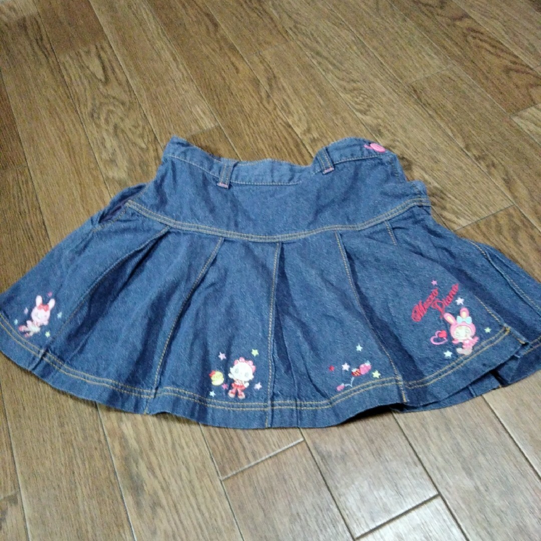 mezzo piano(メゾピアノ)のMezzoPianoGヒダスカート120 キッズ/ベビー/マタニティのキッズ服女の子用(90cm~)(スカート)の商品写真