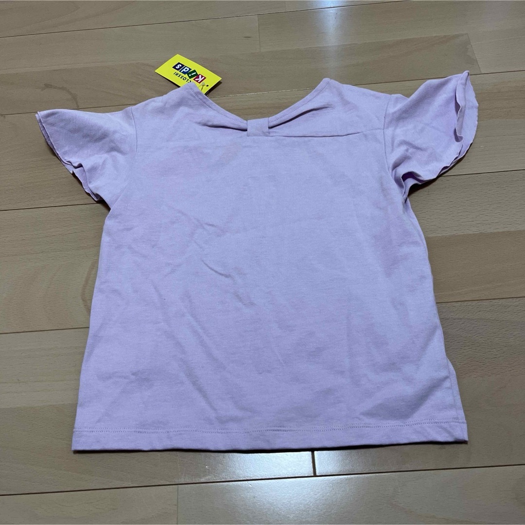 しまむら(シマムラ)のフリル袖　半袖Tシャツ　120 キッズ/ベビー/マタニティのキッズ服女の子用(90cm~)(Tシャツ/カットソー)の商品写真