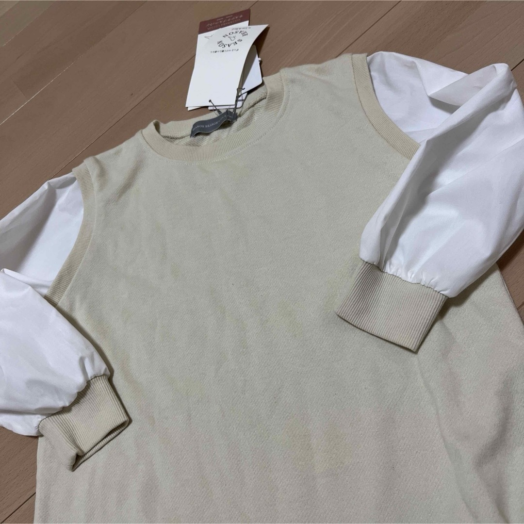 しまむら(シマムラ)のseason reason 薄手長袖チュニックワンピース　120 キッズ/ベビー/マタニティのキッズ服女の子用(90cm~)(ワンピース)の商品写真