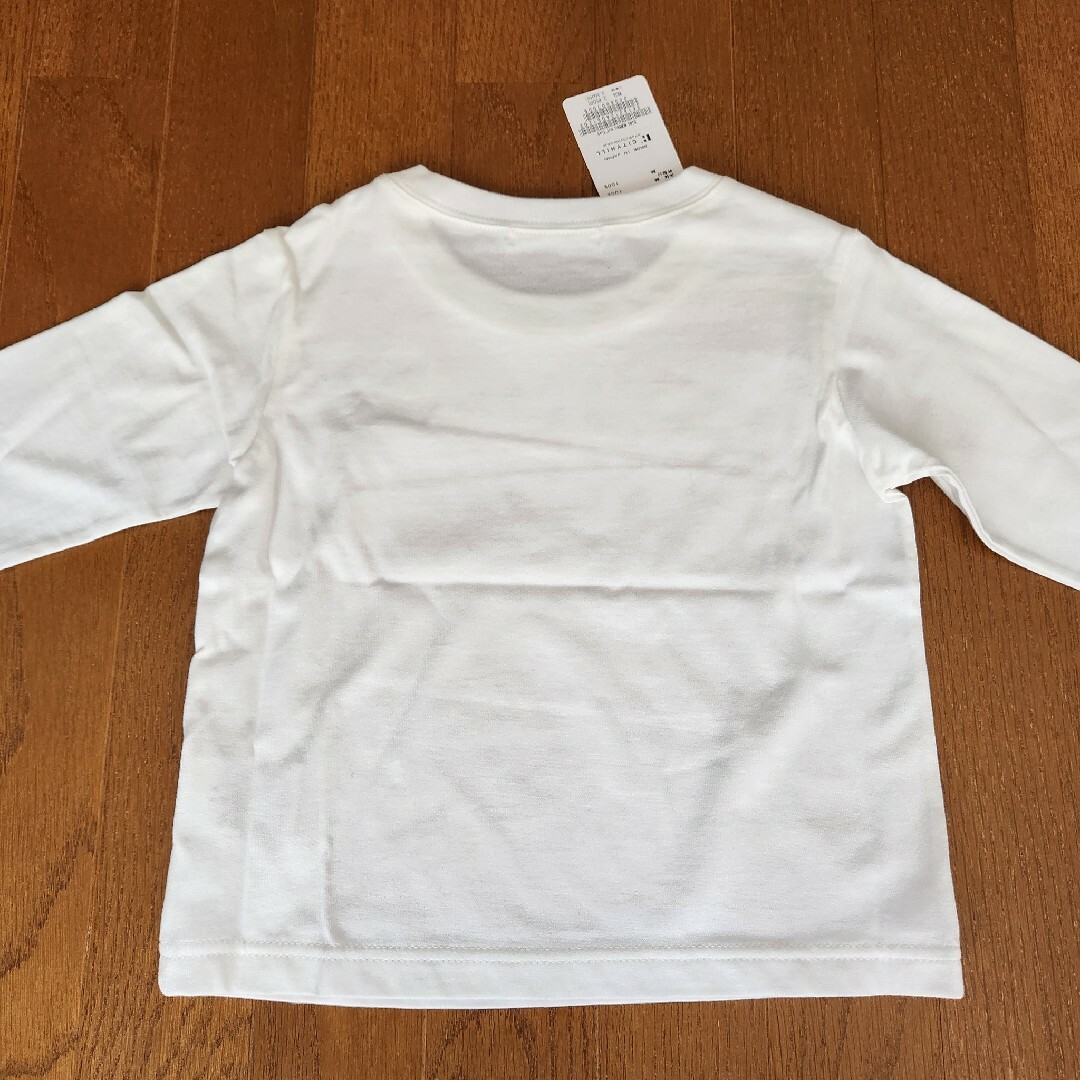 le.coeur blanc(ルクールブラン)の【新品】le coeur blanc 長袖Tシャツ 白 120 キッズ/ベビー/マタニティのキッズ服男の子用(90cm~)(Tシャツ/カットソー)の商品写真