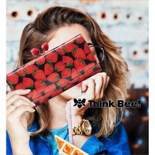 シンクビー(Think Bee!)の美品●Think Bee! 苺心 長財布 シンクビー A003738(財布)