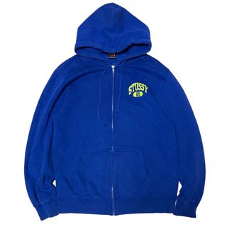 ステューシー(STUSSY)のStussy ステューシー　パーカー　ジップアップ　裏起毛　ロゴプリント　USA(パーカー)