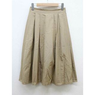 ボールジィ(Ballsey)の【春物 新入荷】‡BALLSEY/ボールジィ‡トリアセテートコットンランダムタックスカート/ミモレ丈 ベージュ レディース  34【中古】春夏  503042(その他)