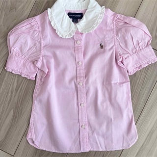 ポロラルフローレン(POLO RALPH LAUREN)のラルフローレン　ピンク半袖シャツ110(ブラウス)