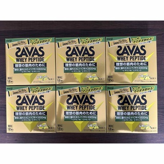 ザバス(SAVAS)のSAVAS ホエイペプチド顆粒 レモン風味 5.2g×12袋 6箱セット(アミノ酸)