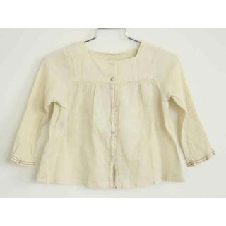 【春物 新入荷!】†ボントン/BONTON†96cm(3) 長袖ブラウス ベージュ【中古】子供服 キッズ kids 女の子 春秋 tops 803042(シャツ/カットソー)