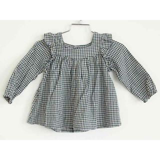 【春物 新入荷!】†ボントン/BONTON†86cm(2) 長袖ブラウス ピンク×ベージュ【中古】子供服 キッズ kids ベビー服 baby 女の子 春秋 tops 803042(シャツ/カットソー)