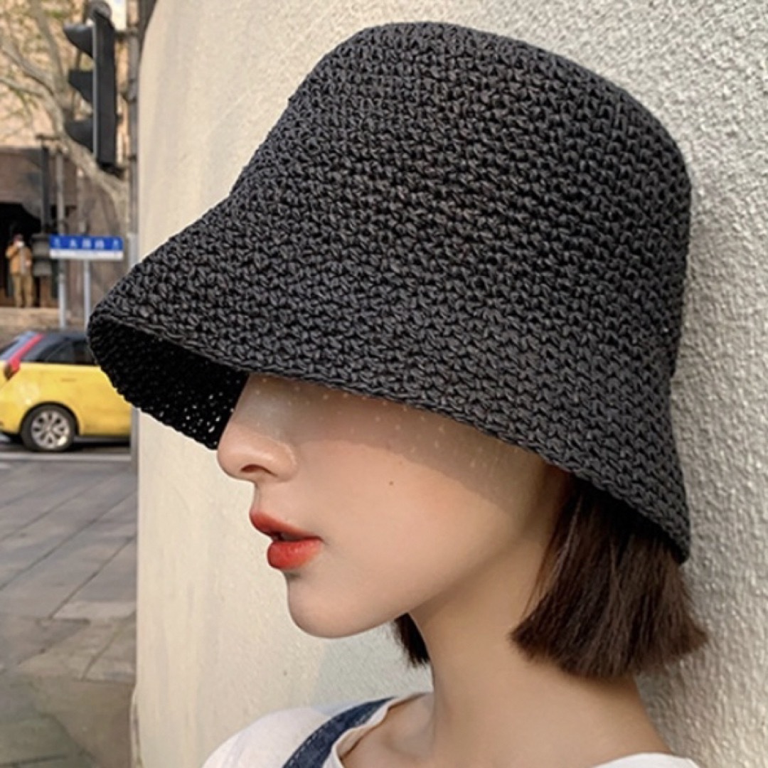 aimoha(アイモハ)のアイモハ 夏用バケットハット 黒 レディースの帽子(ハット)の商品写真