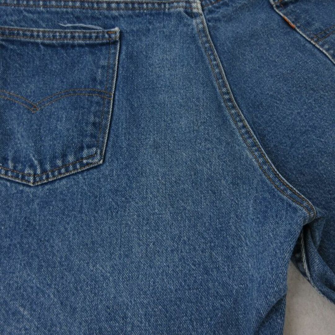 Levi's(リーバイス)のW39★古着 リーバイス Levis 20517 ショート パンツ ショーツ メンズ 90年代 90s ヒゲ 大きいサイズ コットン USA製 紺 ネイビー デニム 【spe】 24apr15 中古 ボトムス 短パン ショーパン ハーフ メンズのパンツ(ワークパンツ/カーゴパンツ)の商品写真