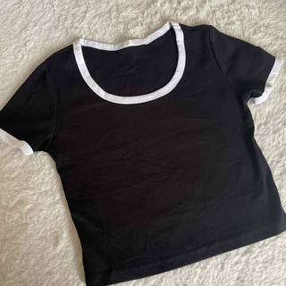 ジーユー(GU)の新品♡GU バイカラー クロップドTシャツ♡(Tシャツ(半袖/袖なし))